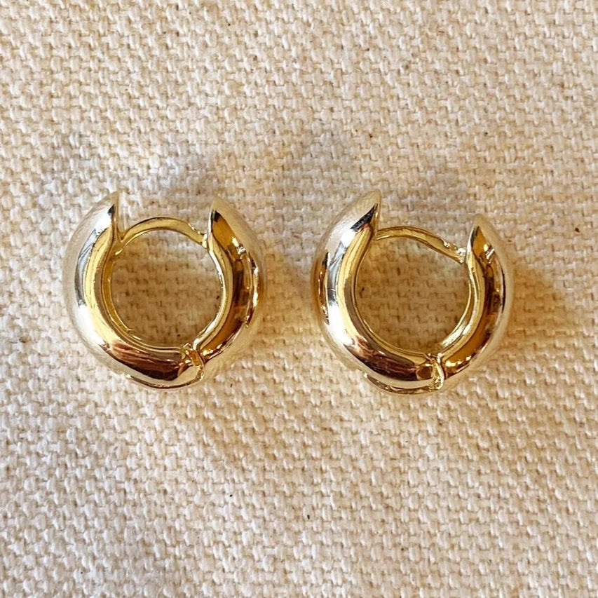 Rounded Chunky Hoop Earrings