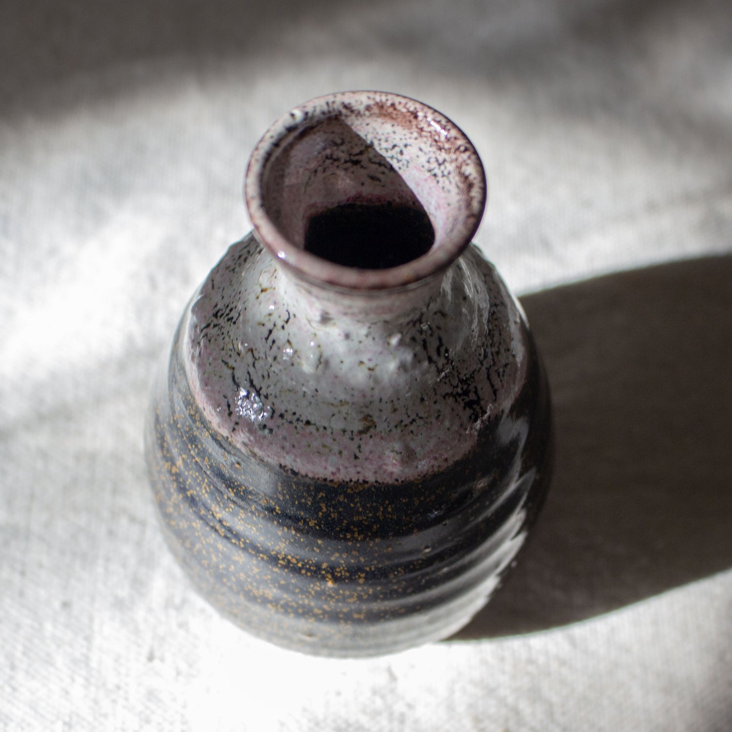 Vintage Pink Speckle Vase
