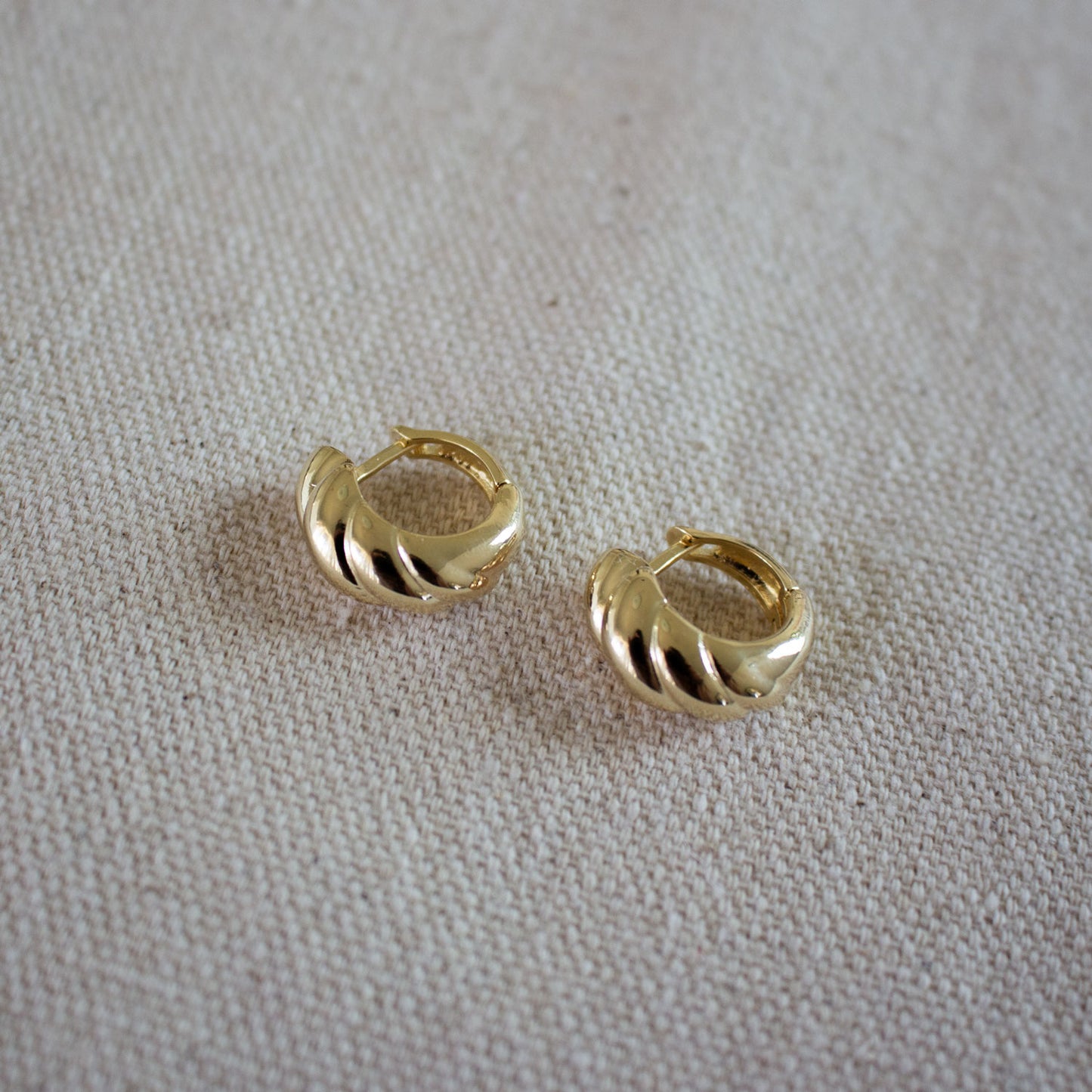 Croissant Clicker Hoop Earrings