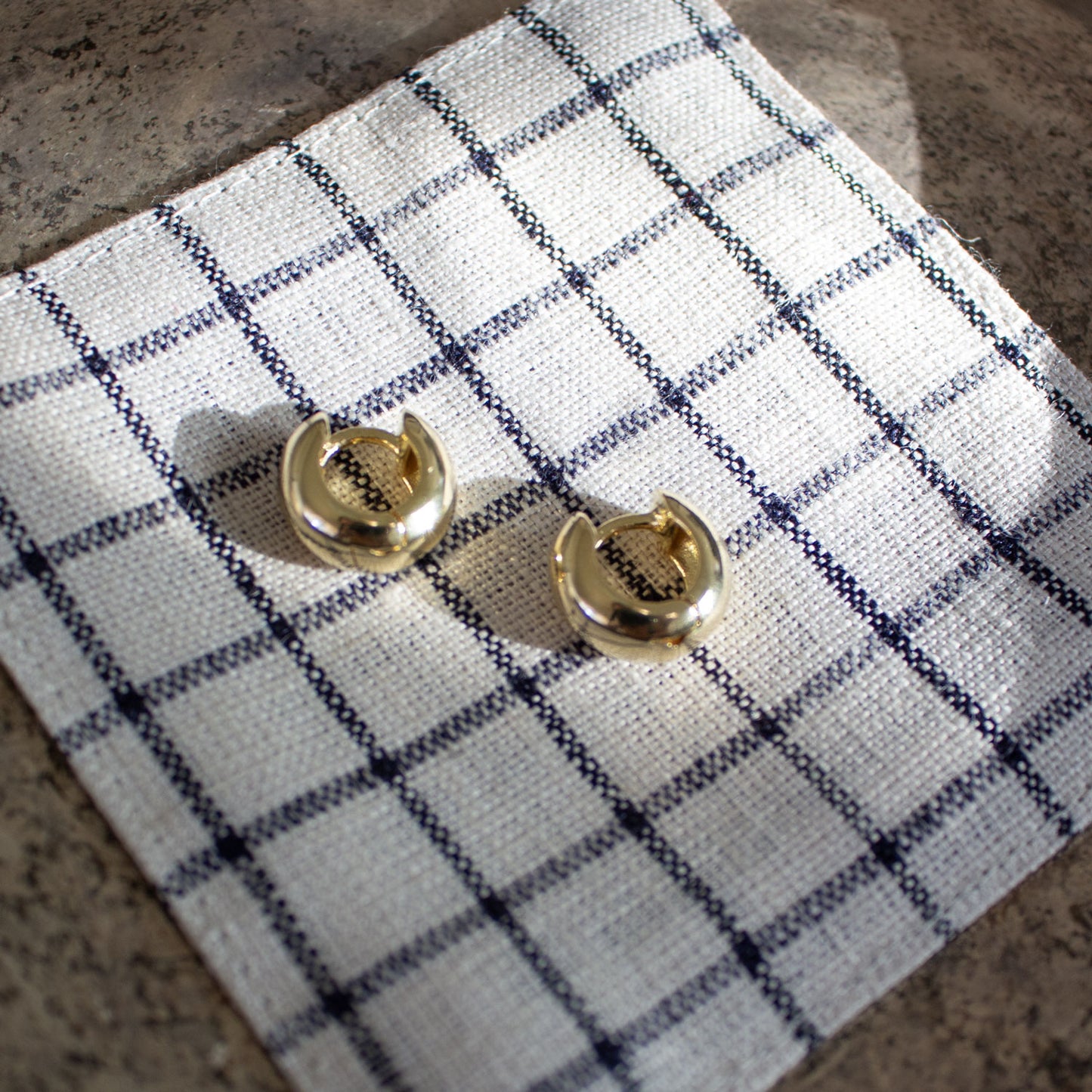 Rounded Chunky Hoop Earrings
