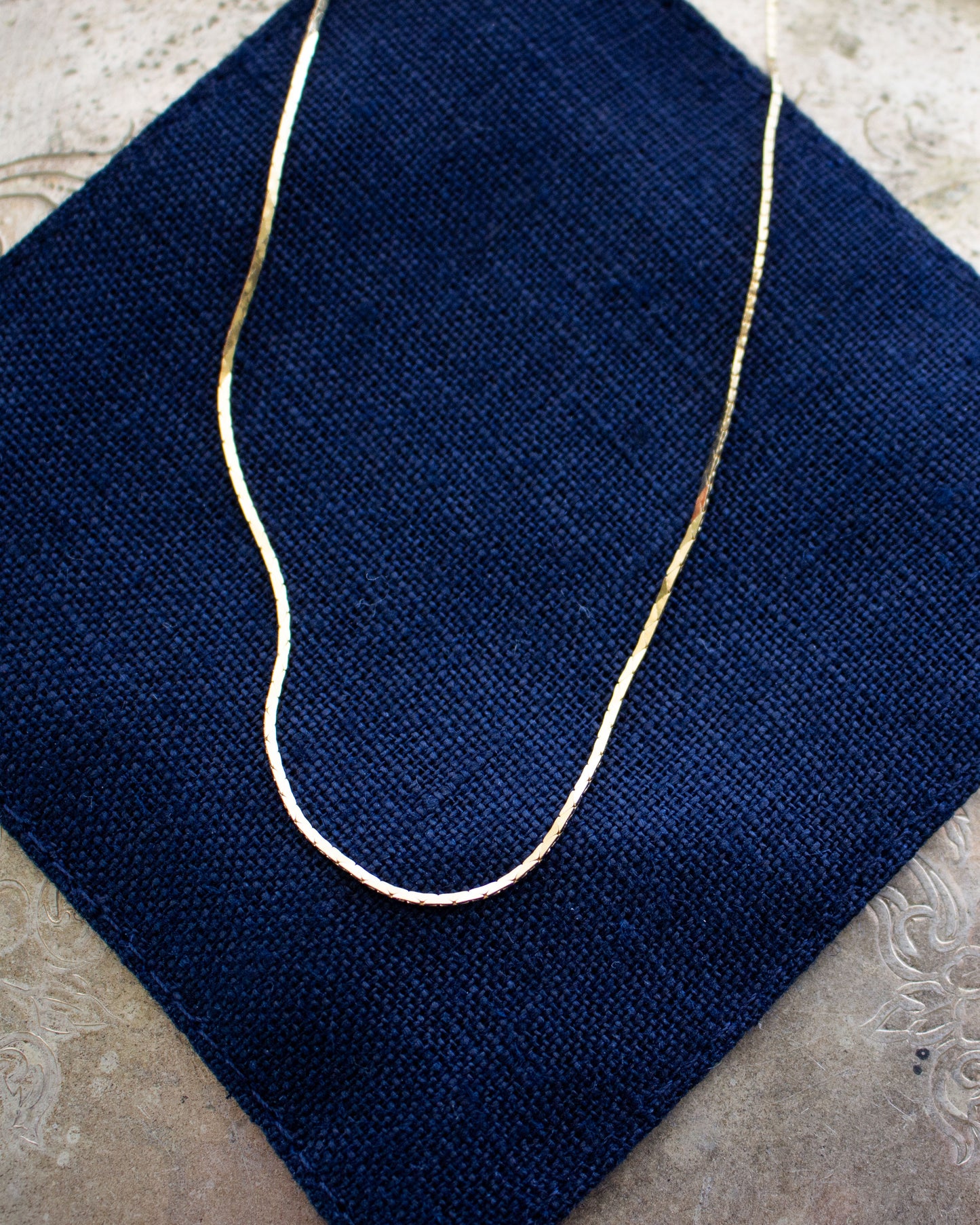 Serpentine Gold Necklace