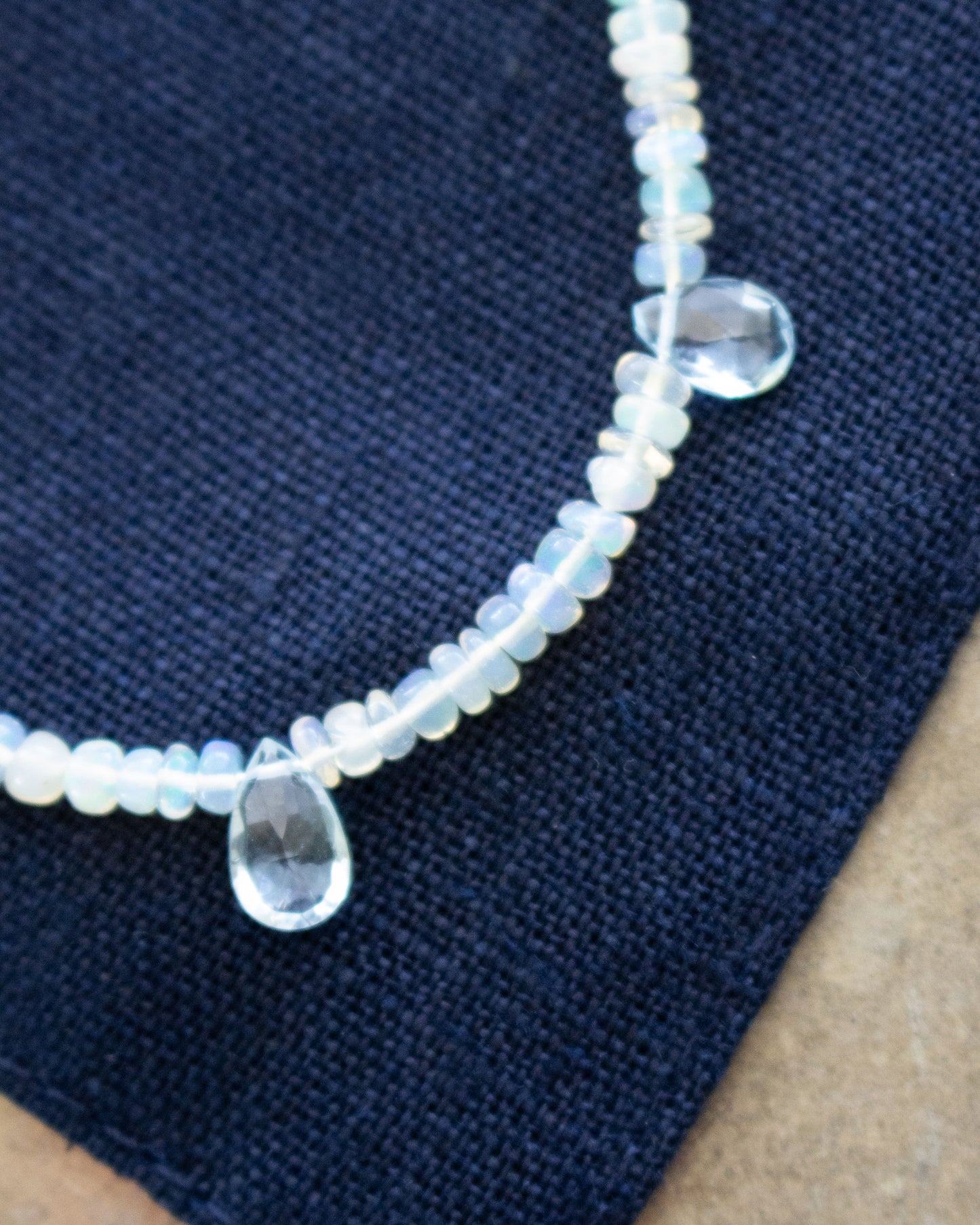 Opal and Aquamarine Necklace