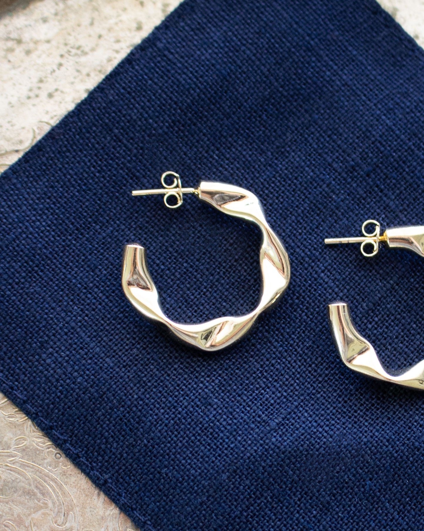 Crimped Half Hoop Earrings