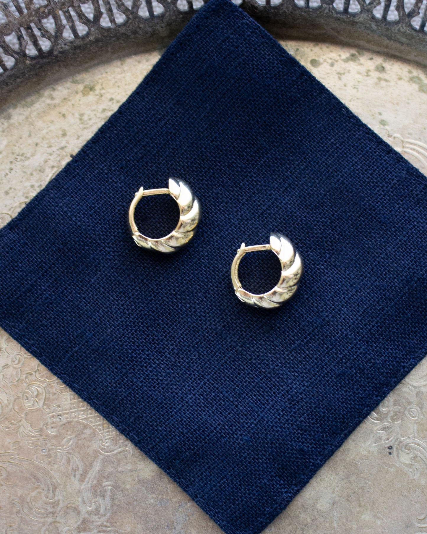 Croissant Clicker Hoop Earrings