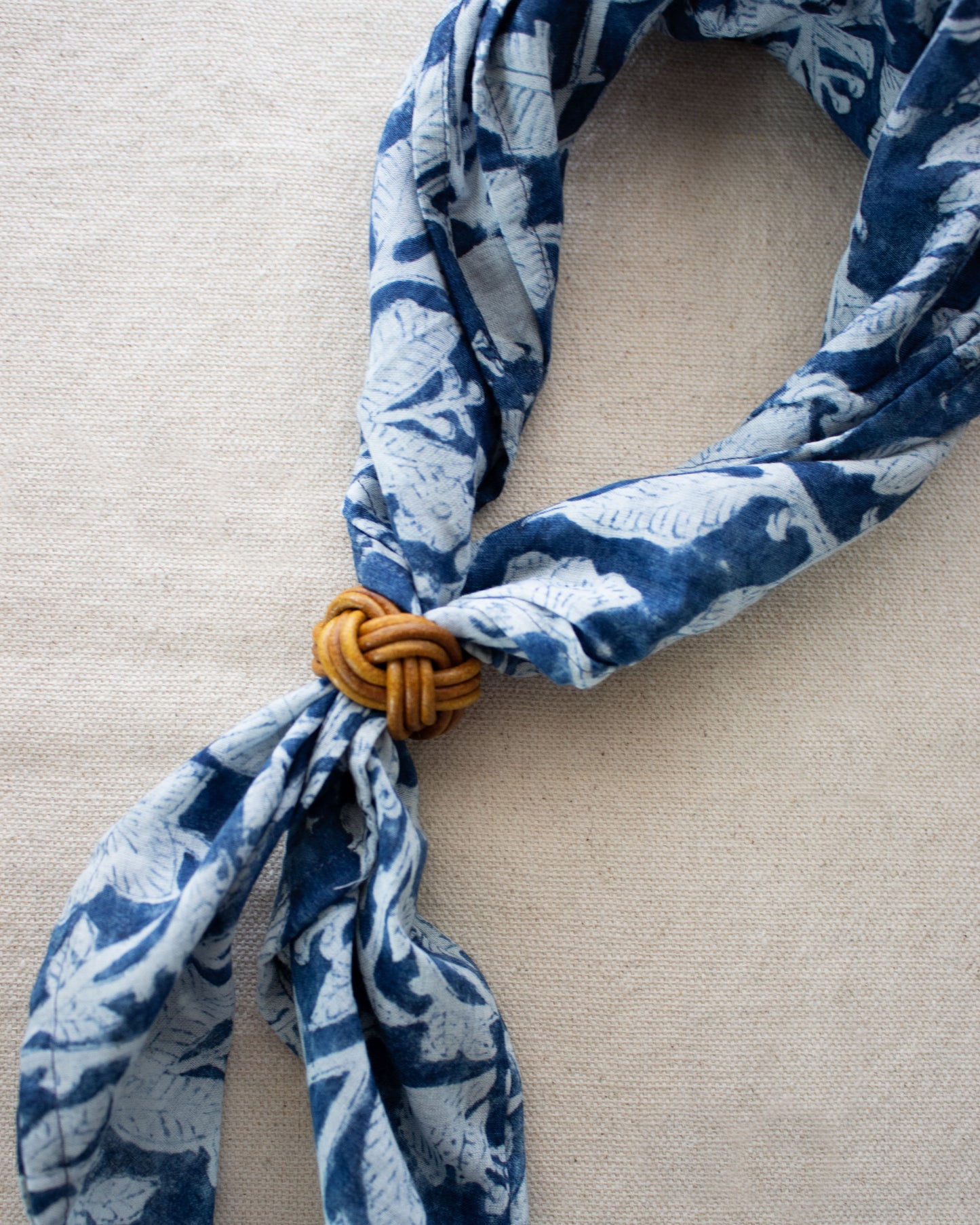 Kalamkari Cotton Bandana - Indigo