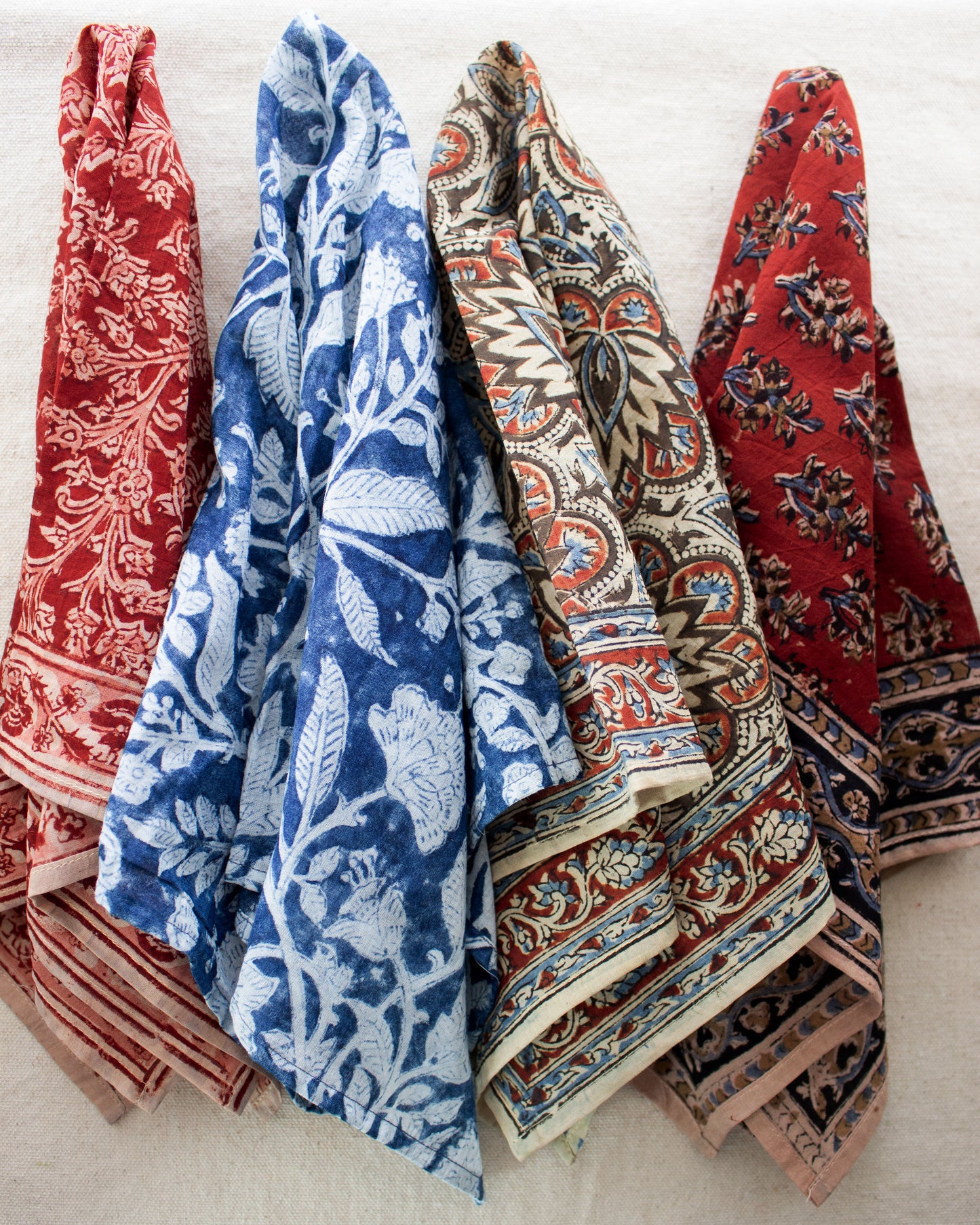 Kalamkari Cotton Bandana - Poppy