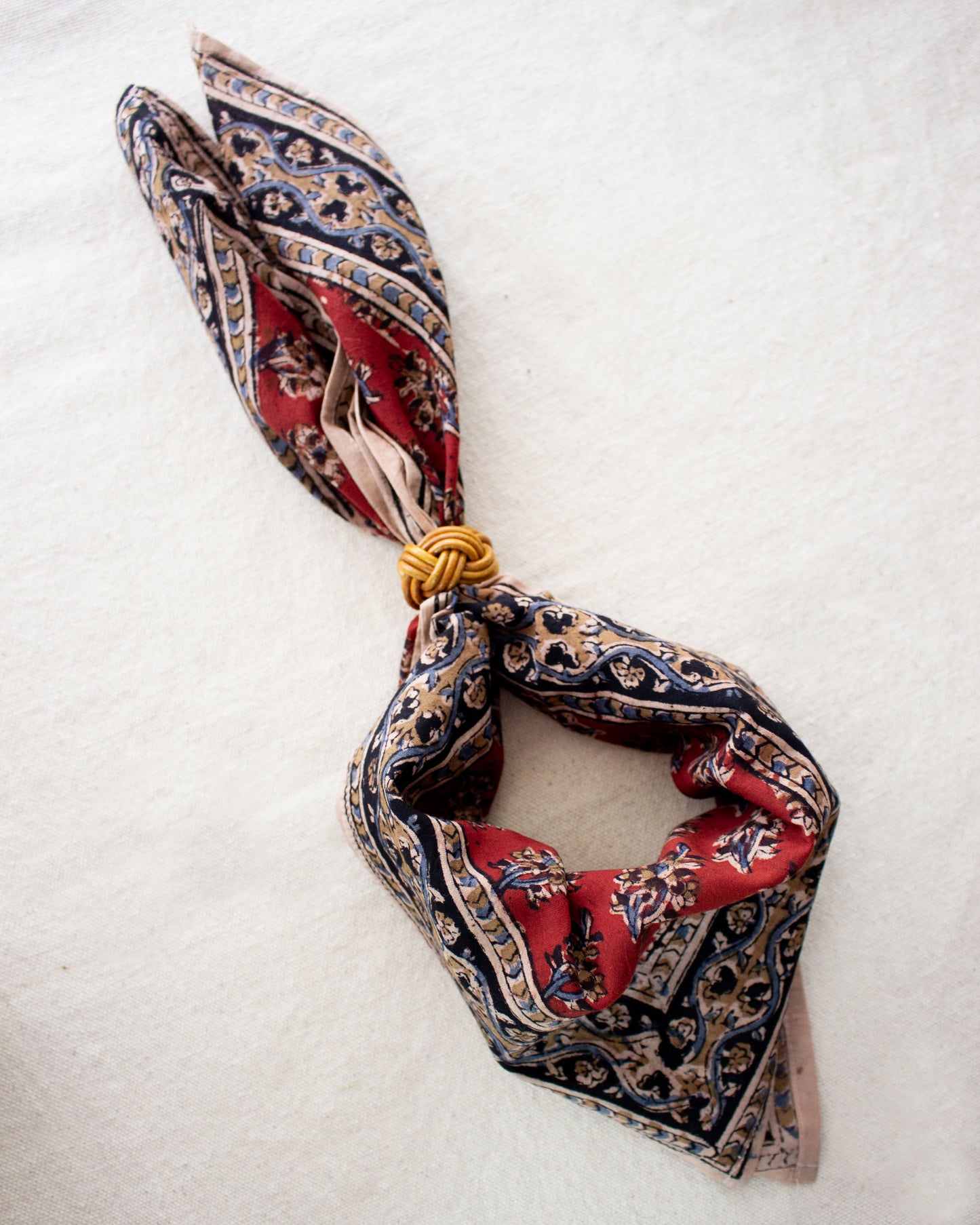 Kalamkari Cotton Bandana - Garnet