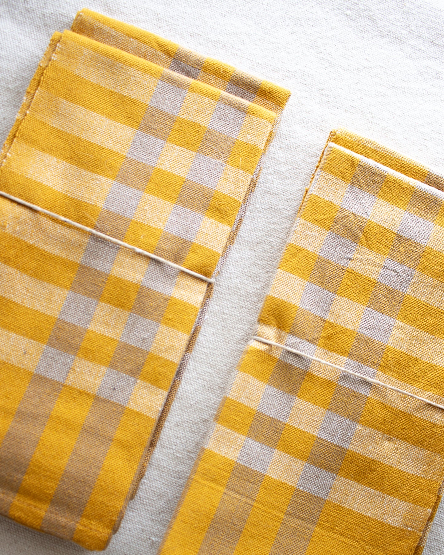 All Roads: Grid Napkins - Ochre