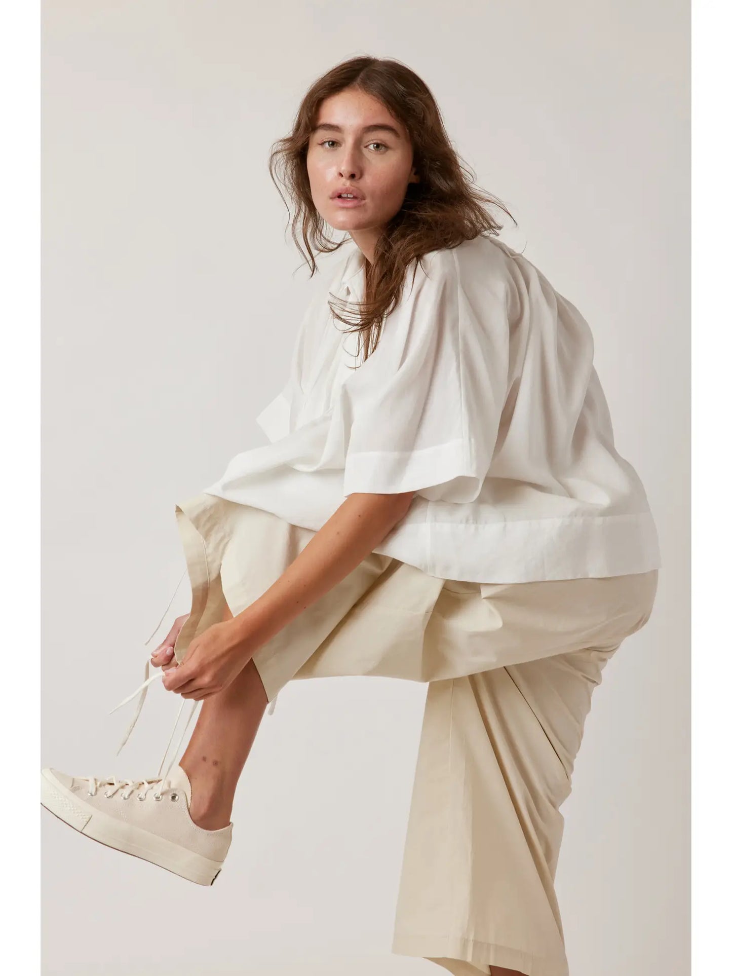 Cropped Cream Pants
