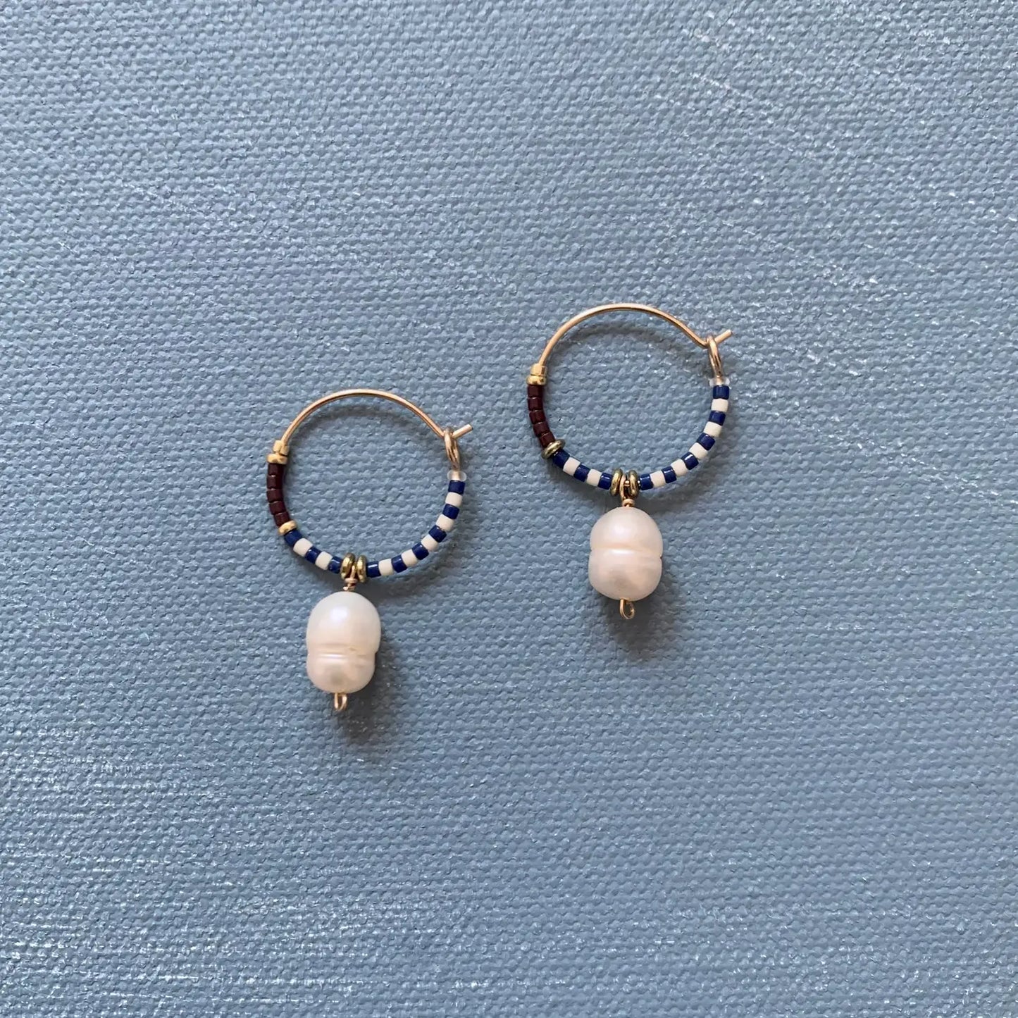 Pearl Drop Beaded Hoop