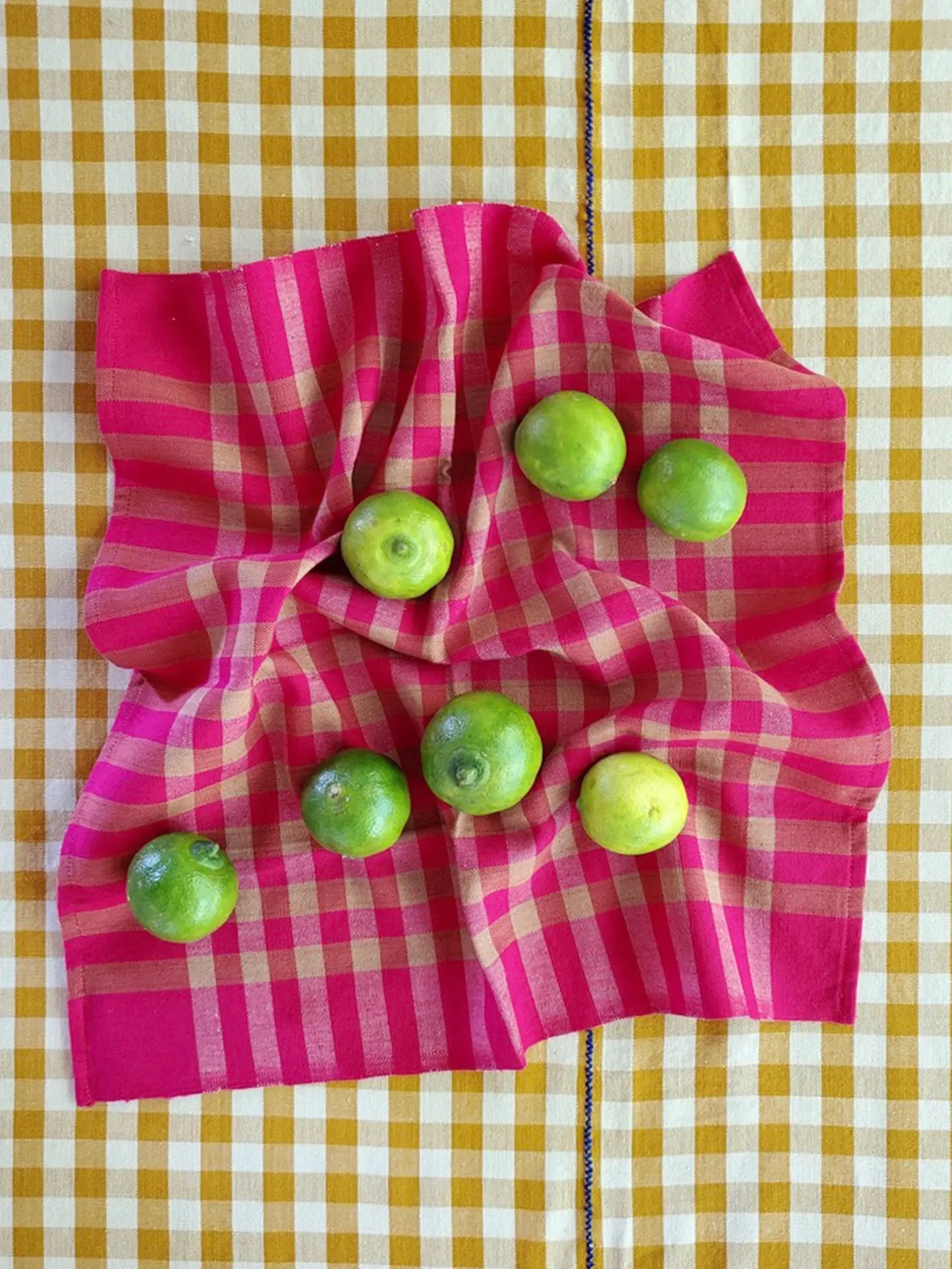 Grid Napkins - Fuschia