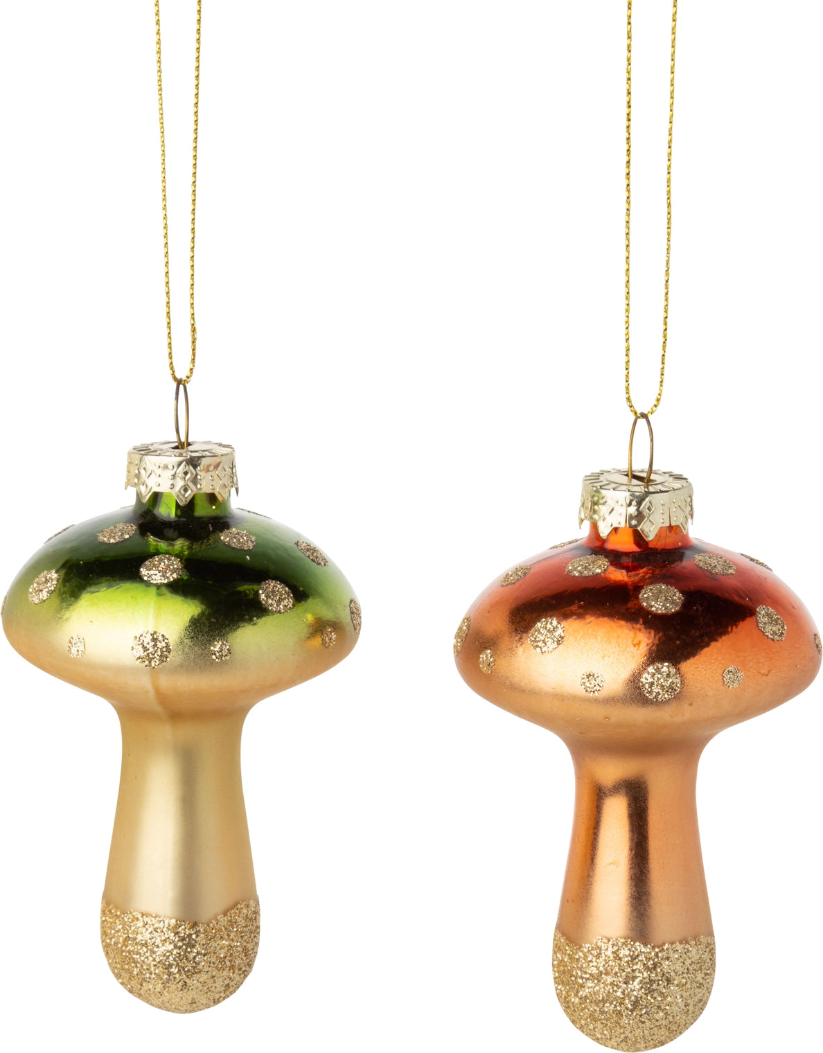 Skinny Glitter Mushroom Ornament