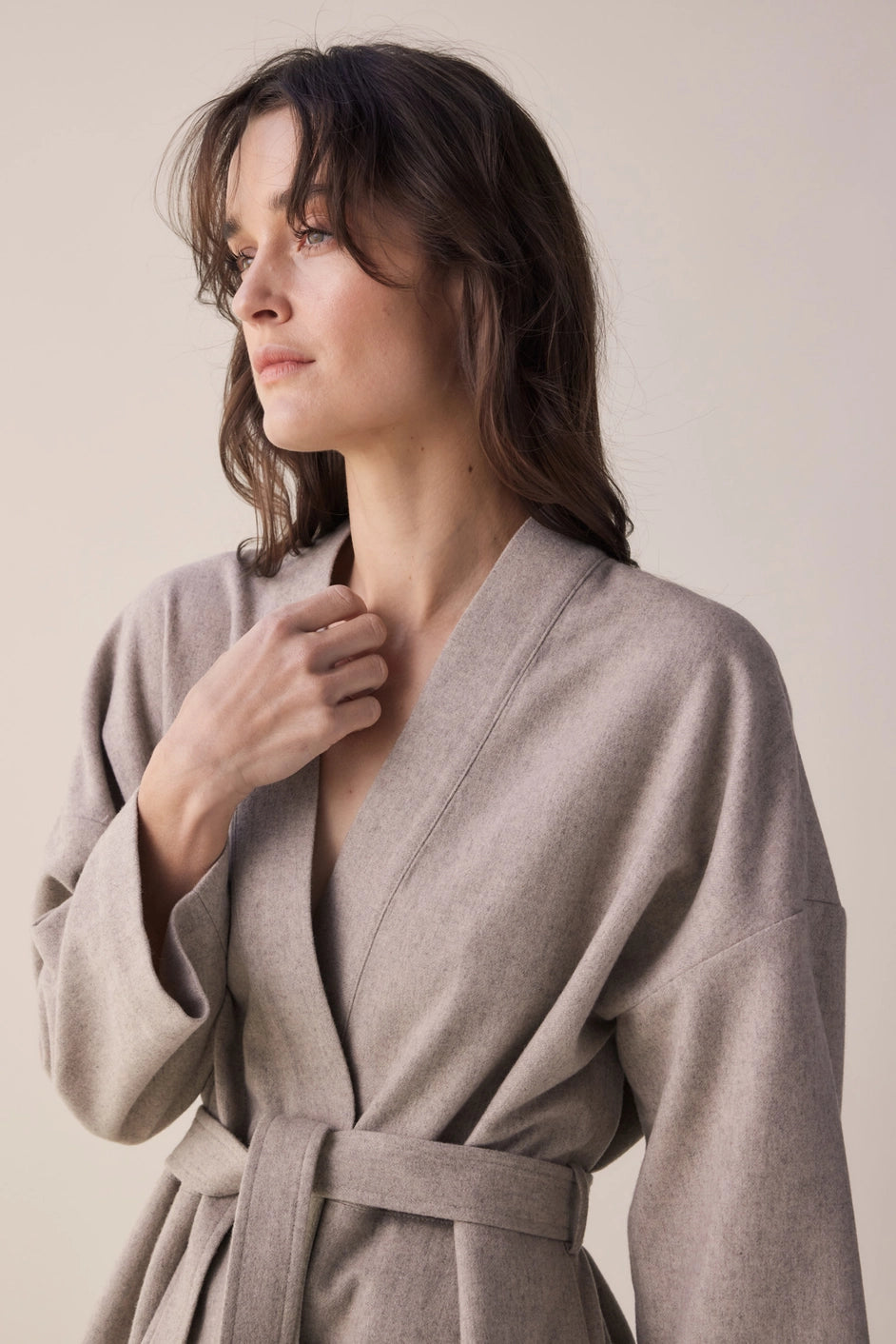 Tie Waist Wool Jacket