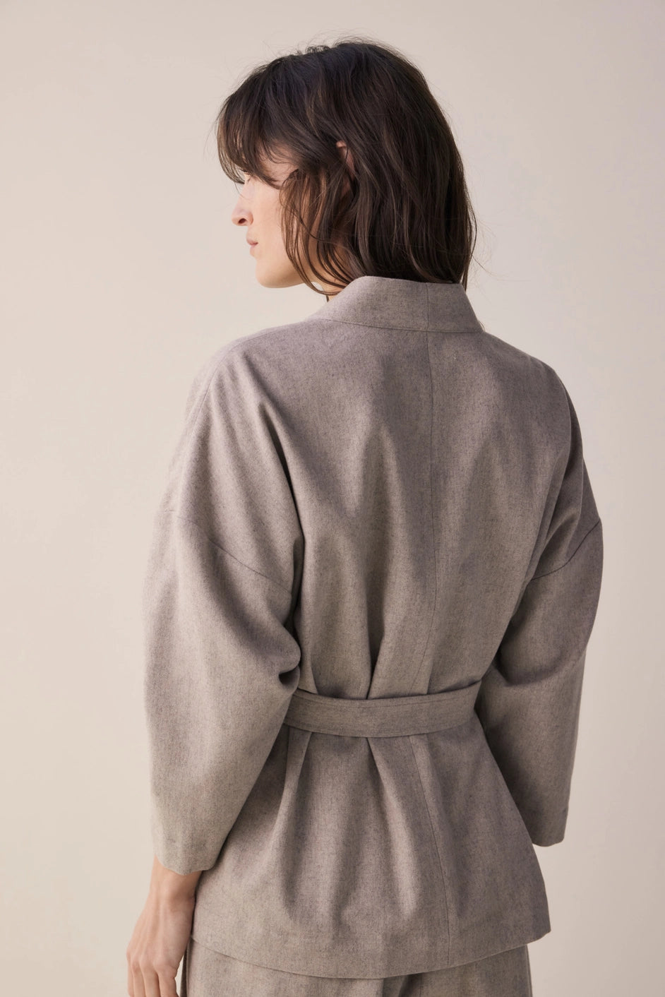 Tie Waist Wool Jacket