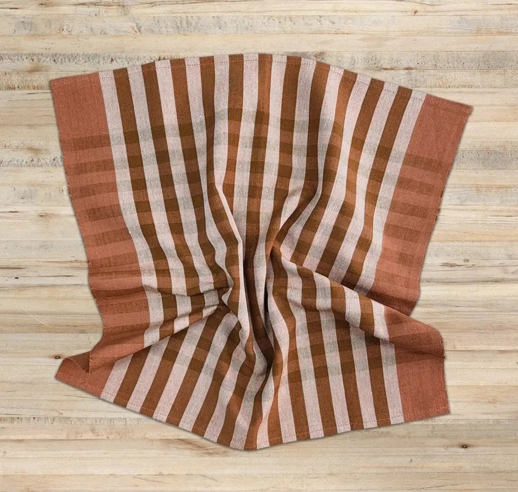 Grid Napkins - Rhubarb
