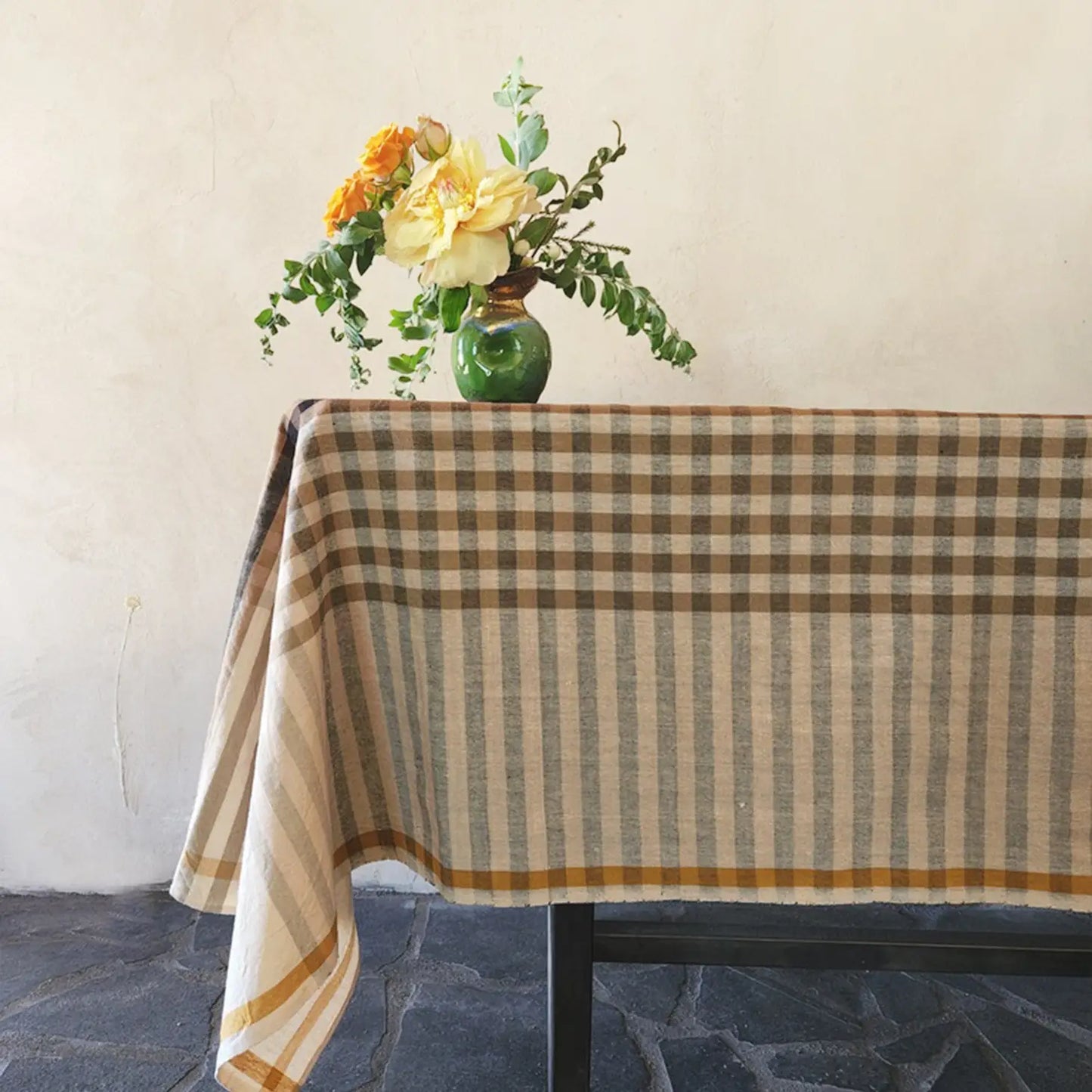 Grid Tablecloth - Granite