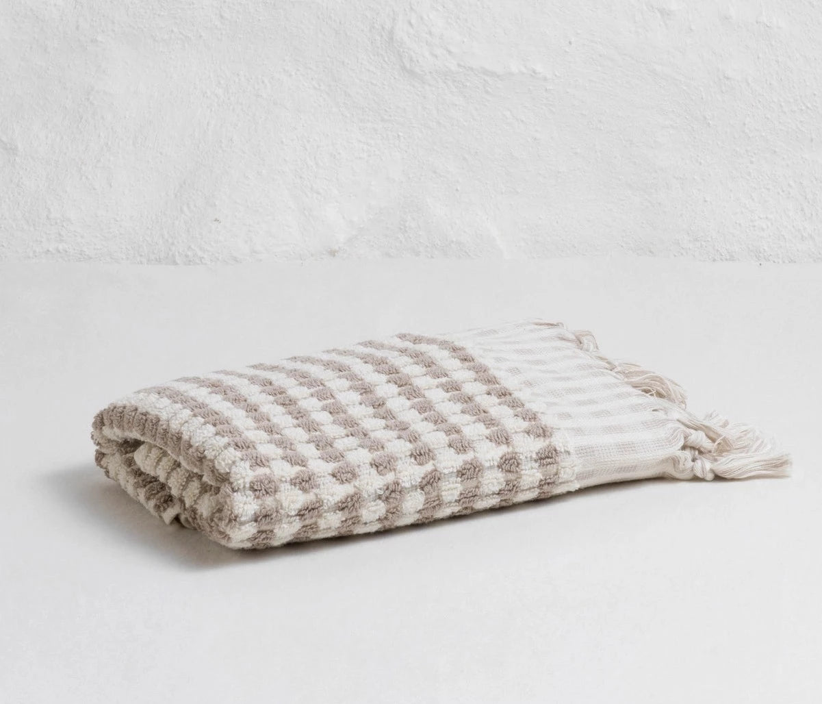 Turkish Hand Towel - Taupe Dot