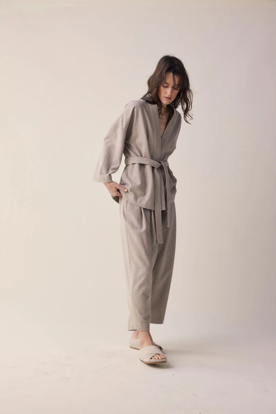 Tapered Wool Pants