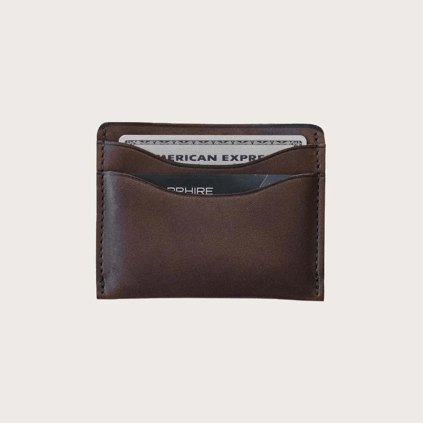 Leather Card Holder - Chocolate