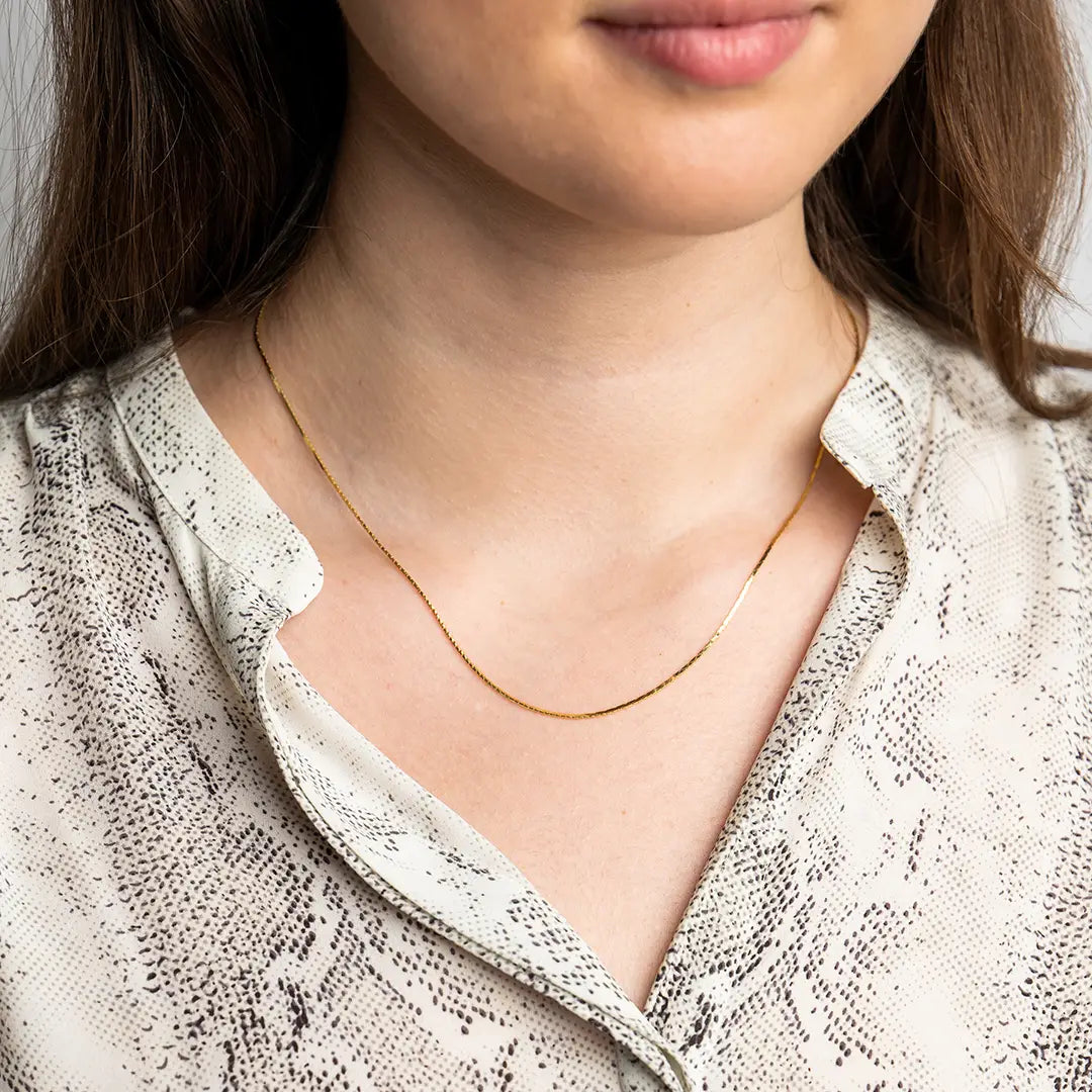 Serpentine Gold Necklace