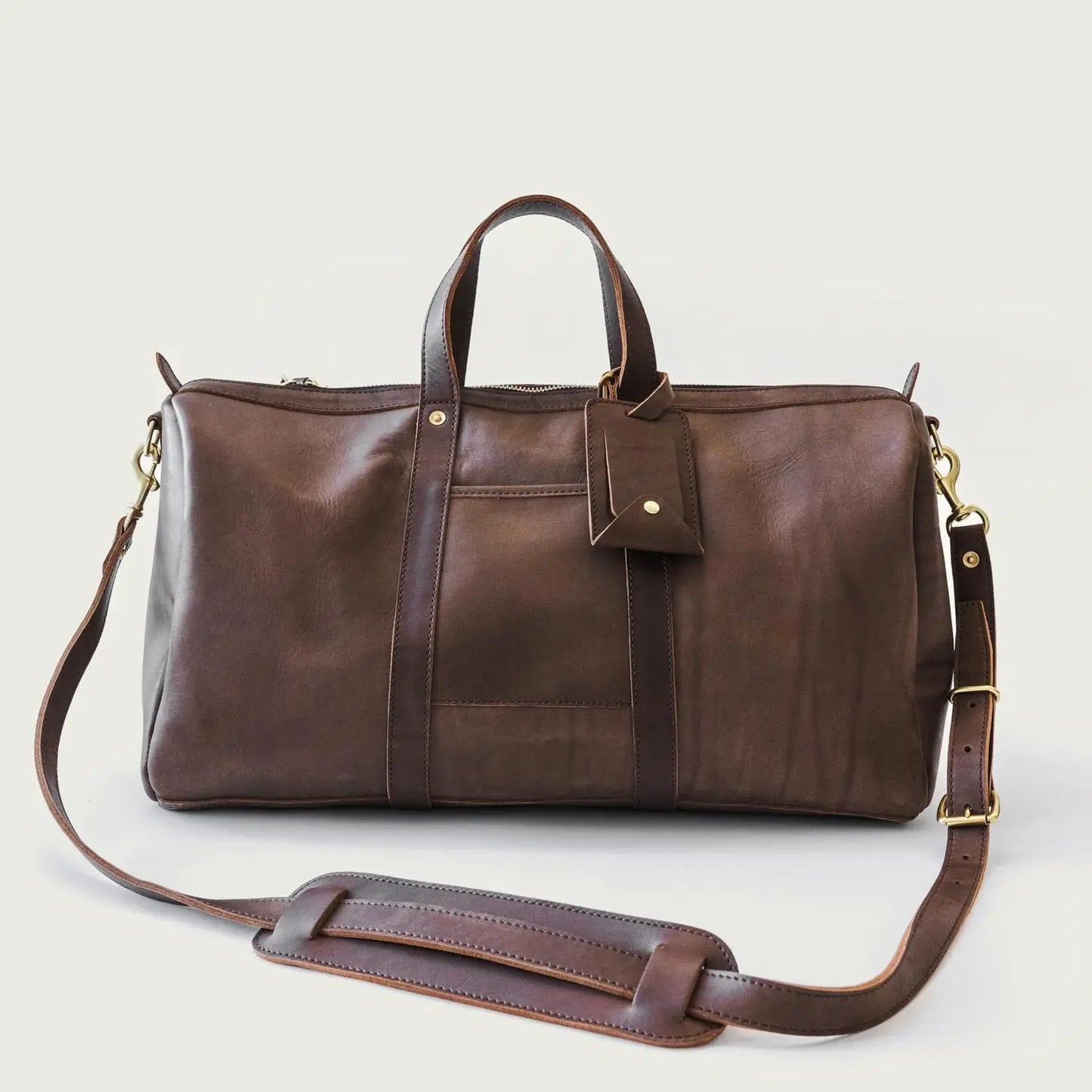 Leather Duffle Bag - Chocolate