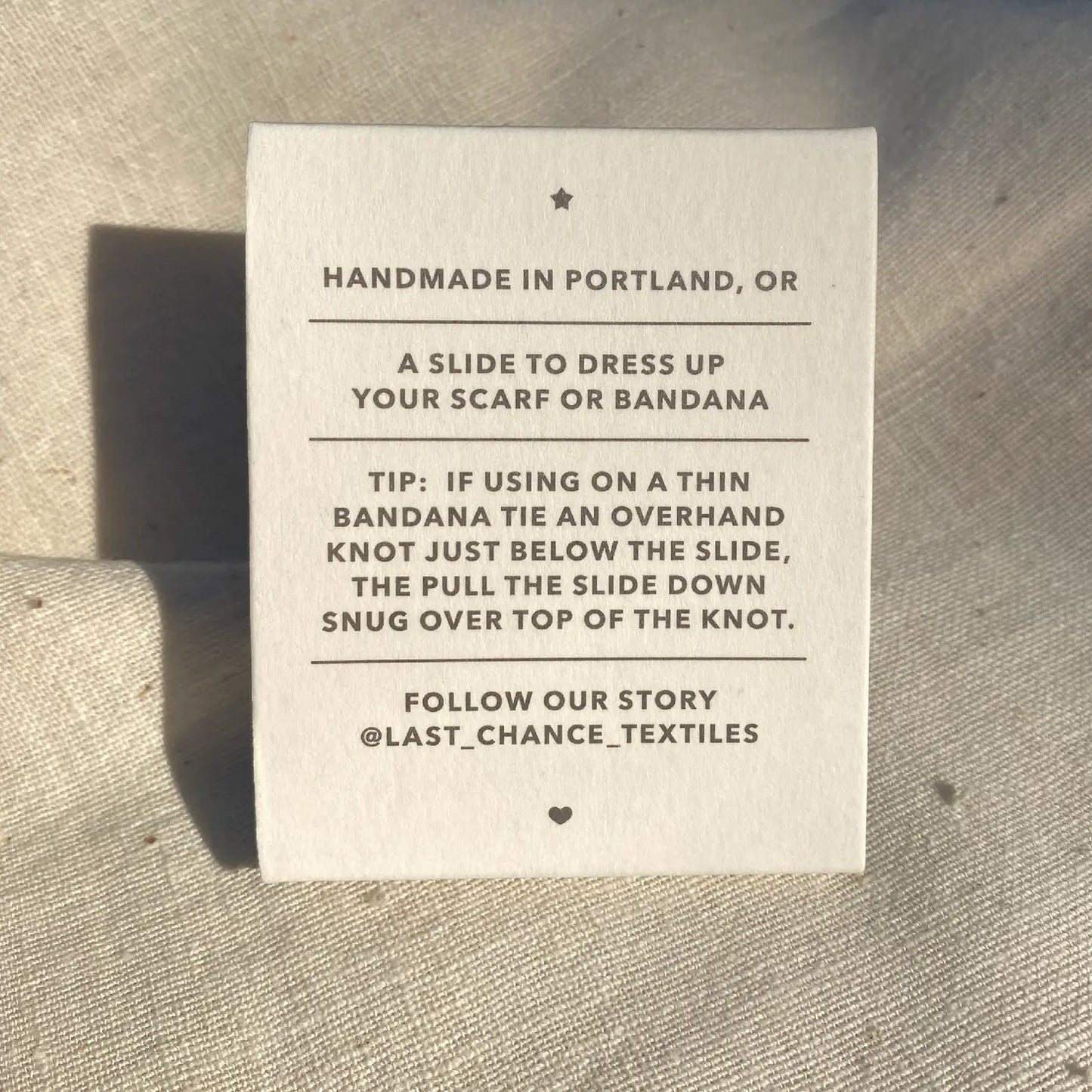 Leather Bandana Slide