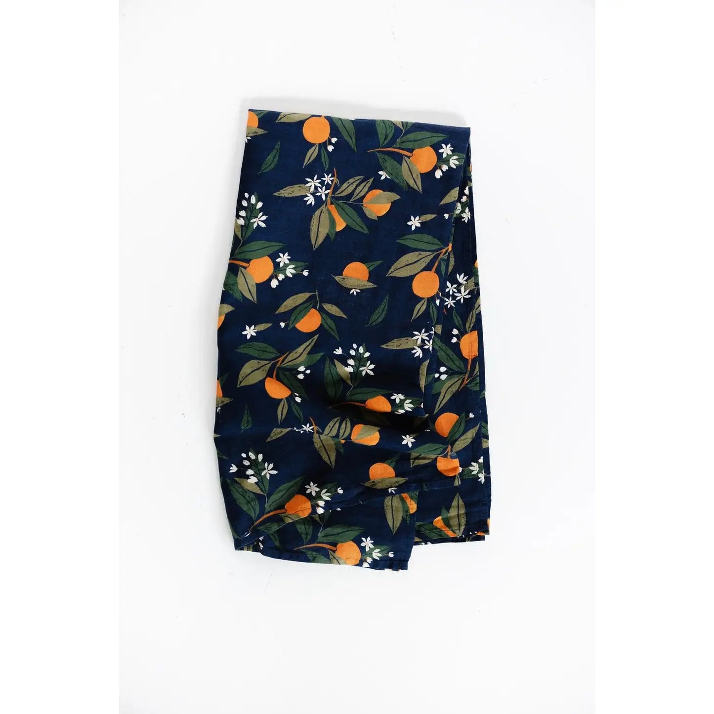 Navy Clementine Swaddle Blanket