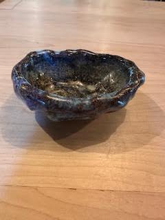 Organic Blue Ceramic Dish