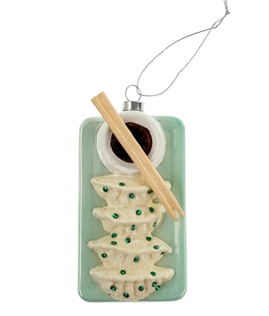 Gyoza Glass Ornament