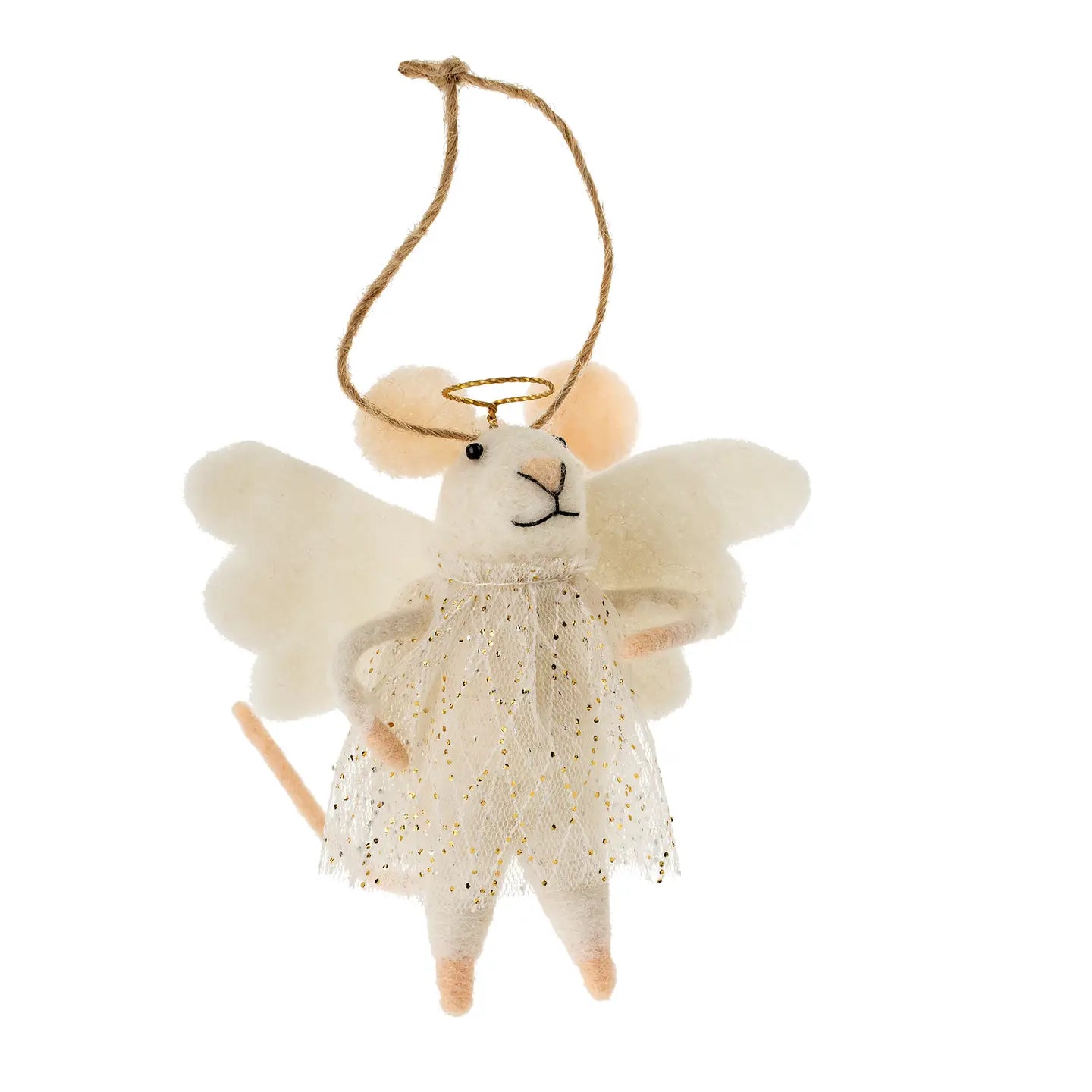 Felt Angel Mouse - Ornament