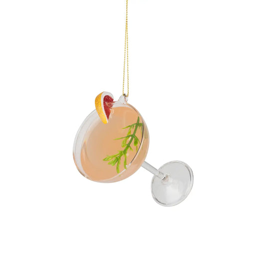 Pink Martini Cocktail Ornament