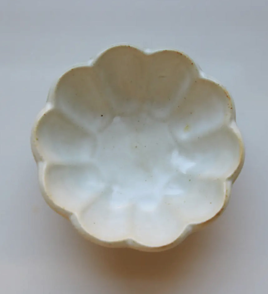Large Footed Flower Ceramic Bowl