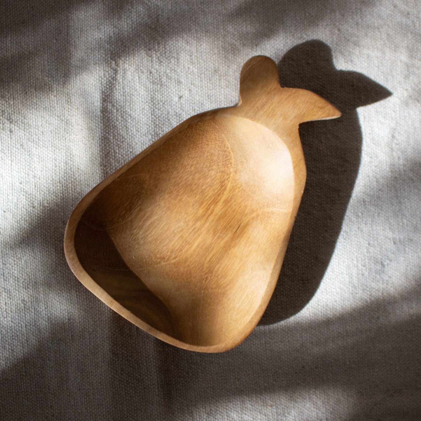 Large Teak Wooden Pear