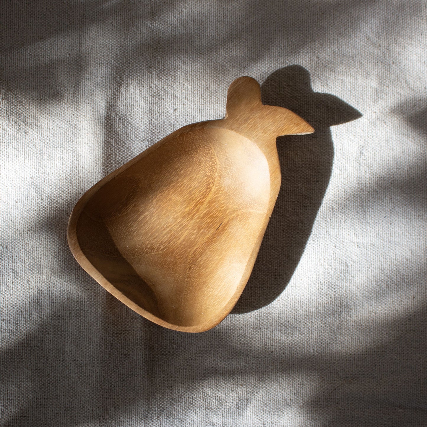 Large Teak Wooden Pear