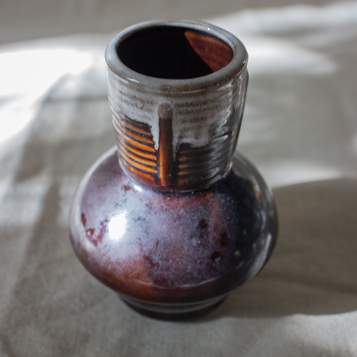 Vintage Brown Ceramic Vase