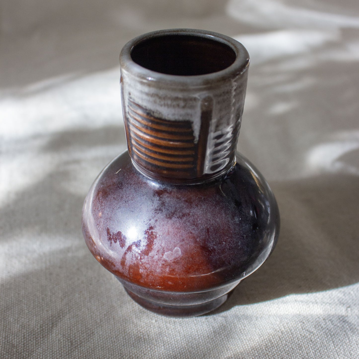 Vintage Brown Ceramic Vase