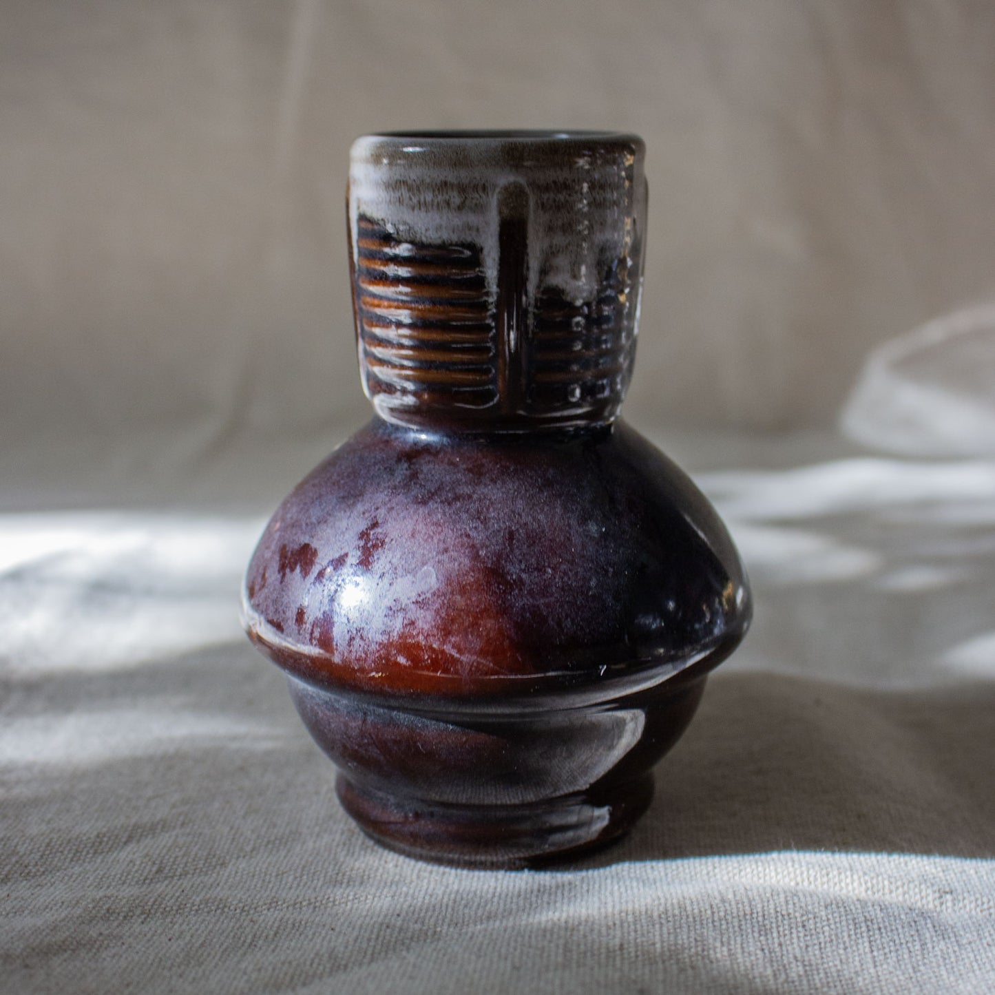 Vintage Brown Ceramic Vase