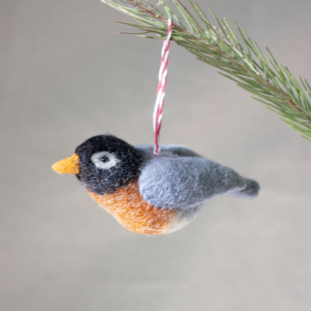 Felted Bird Ornament