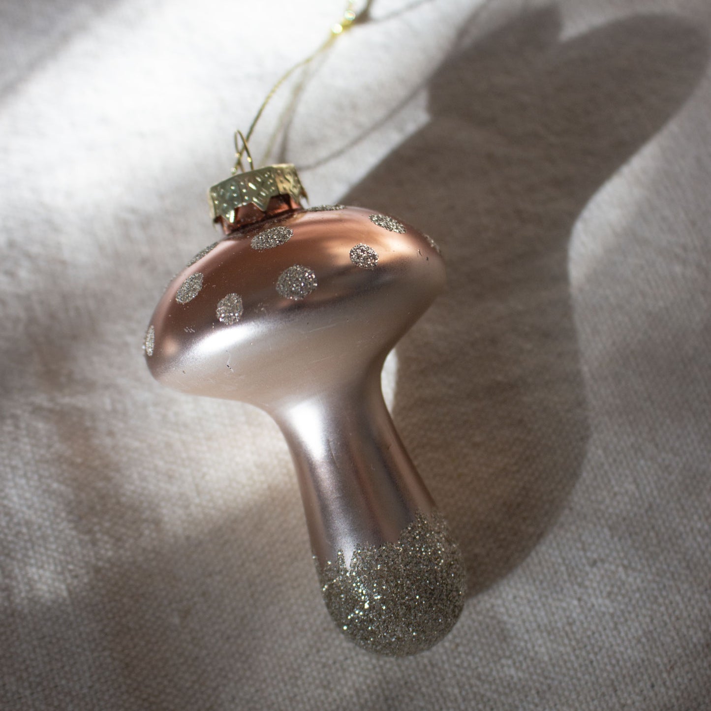 Skinny Glitter Mushroom Ornament