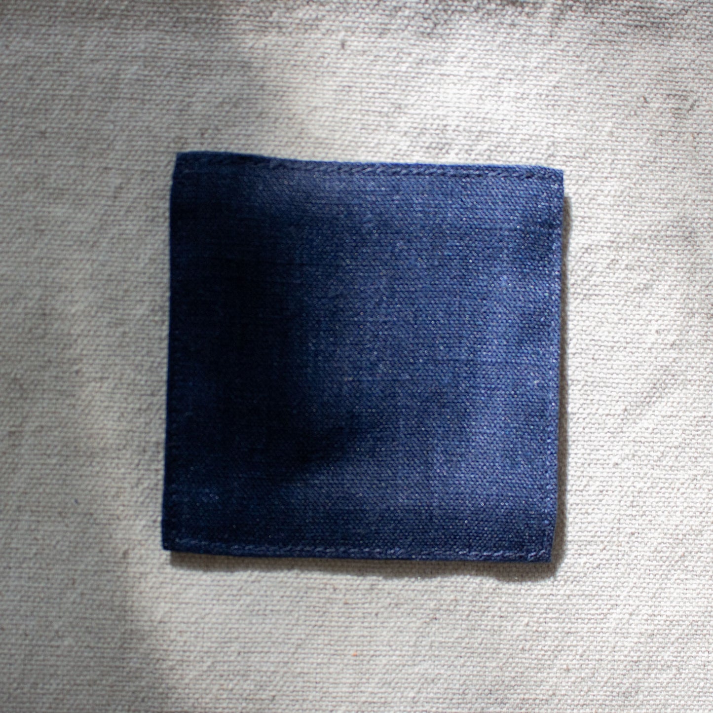 Fog Linen Work, Linen Coaster - Solid Navy