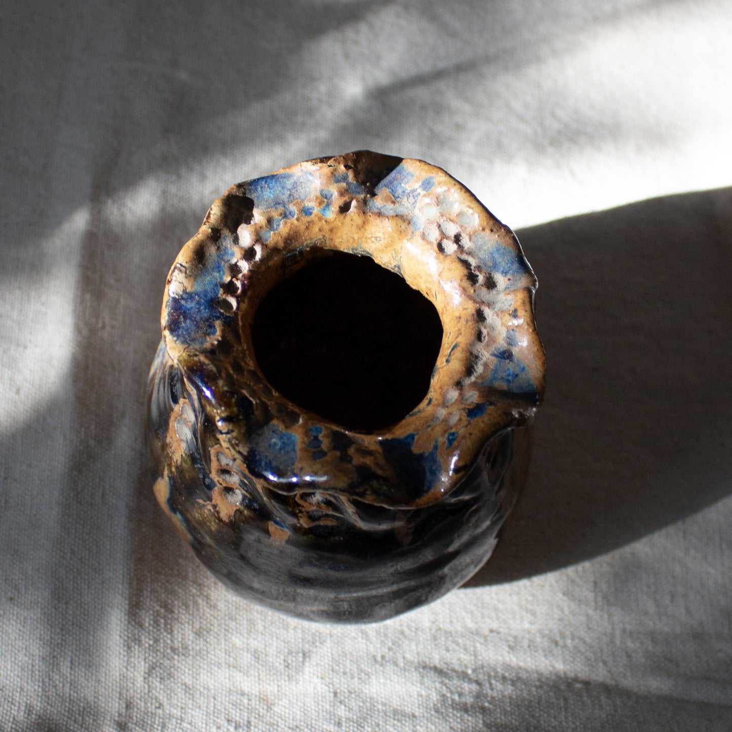 Vintage Wabi Sabi Glazed Vase