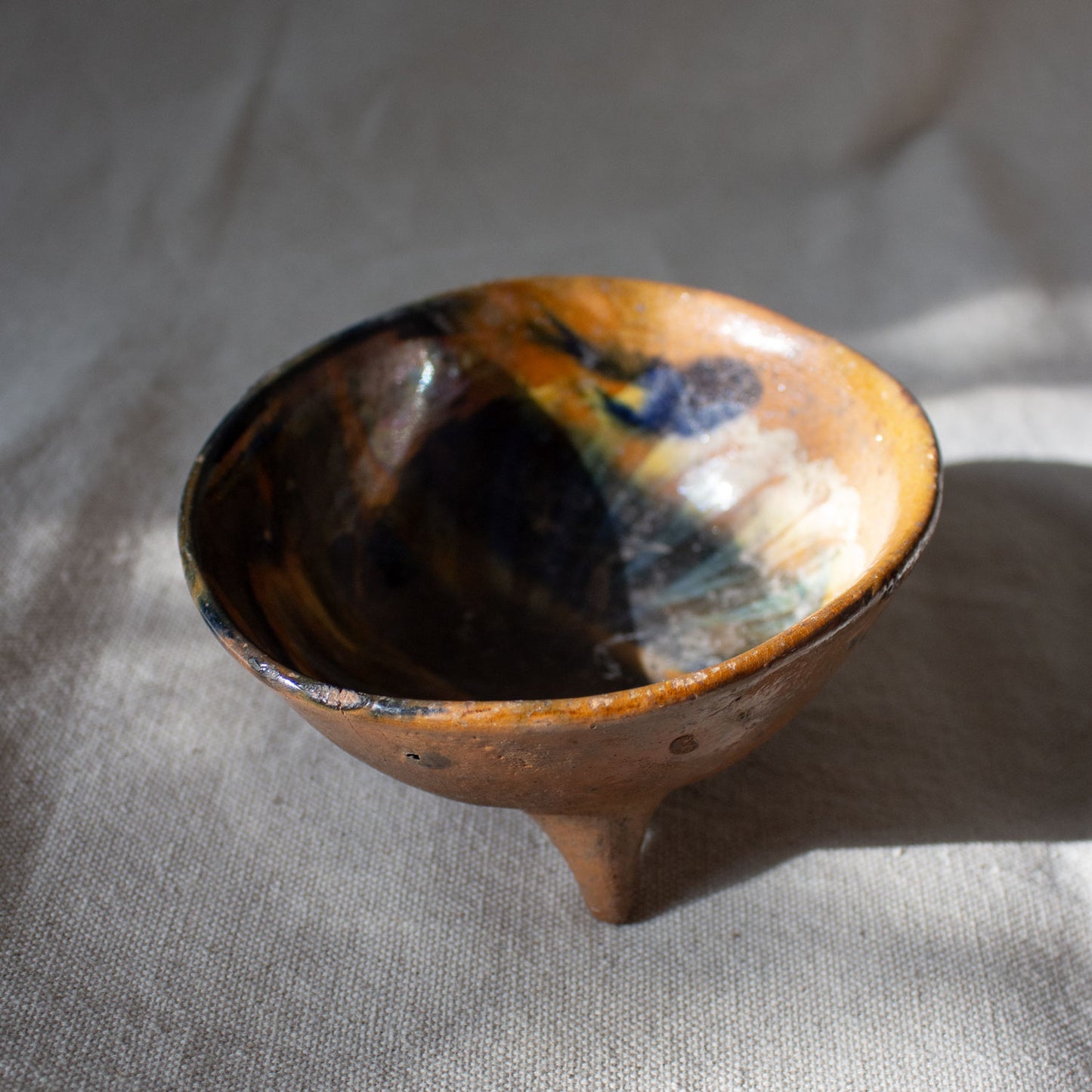 Vintage Wabi Sabi Footed Dish