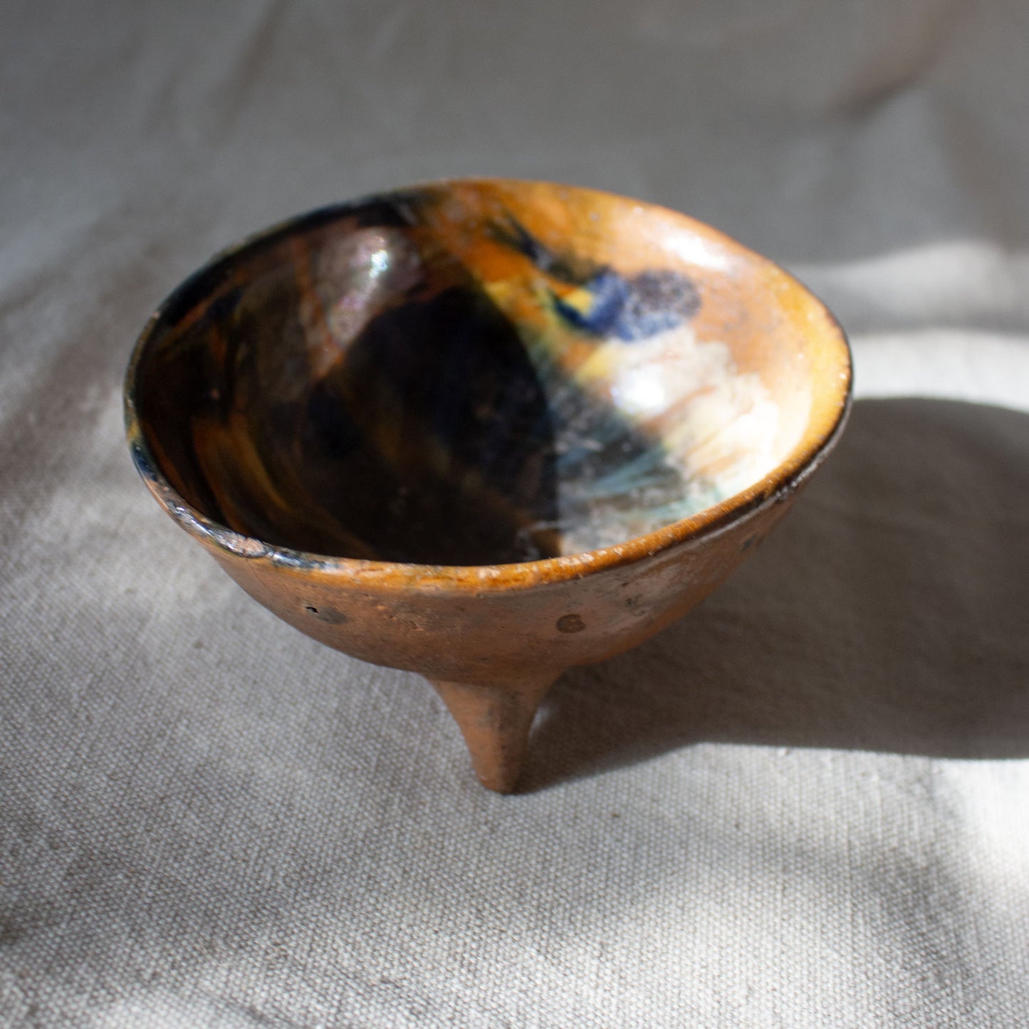 Vintage Wabi Sabi Footed Dish