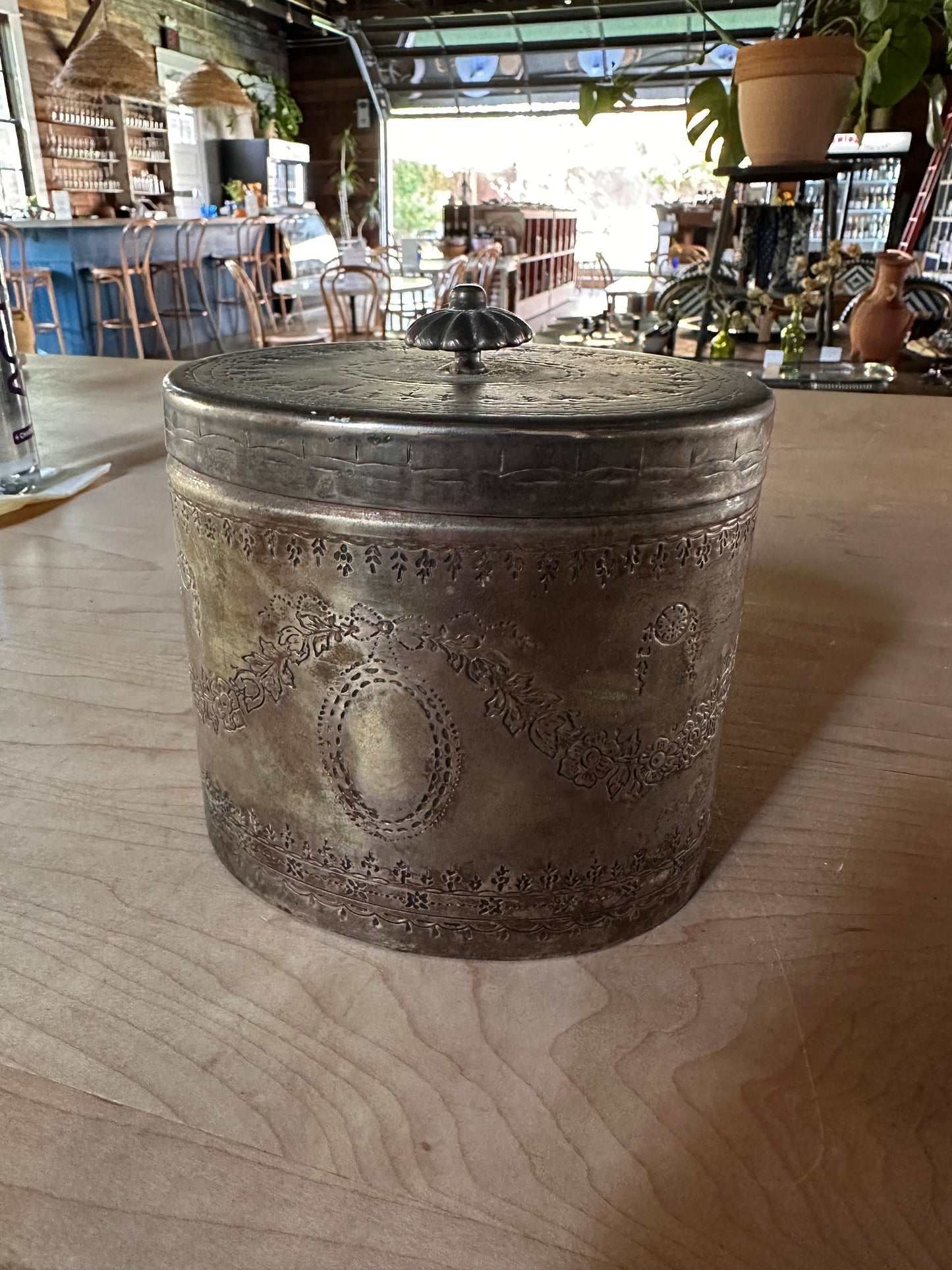 Silver Plated Canister with Lid