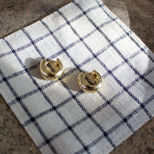 Rounded Chunky Hoop Earrings