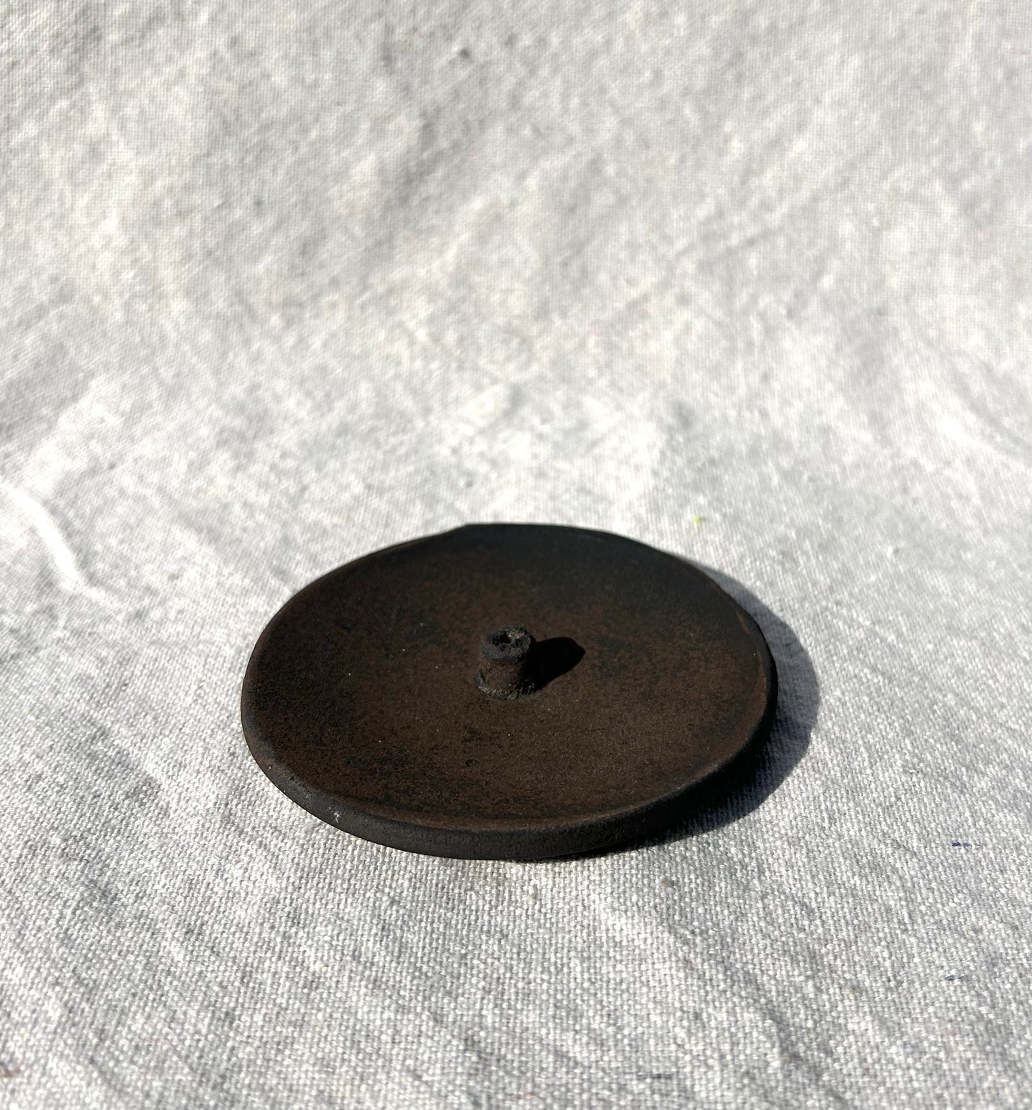 Black Clay Incense Holder