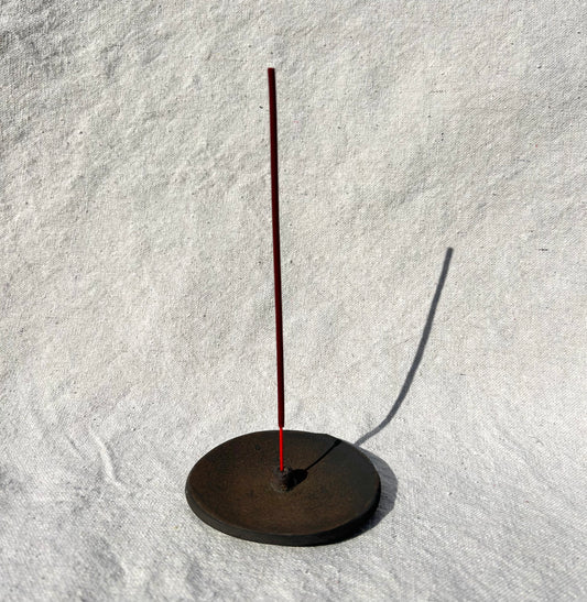 Black Clay Incense Holder