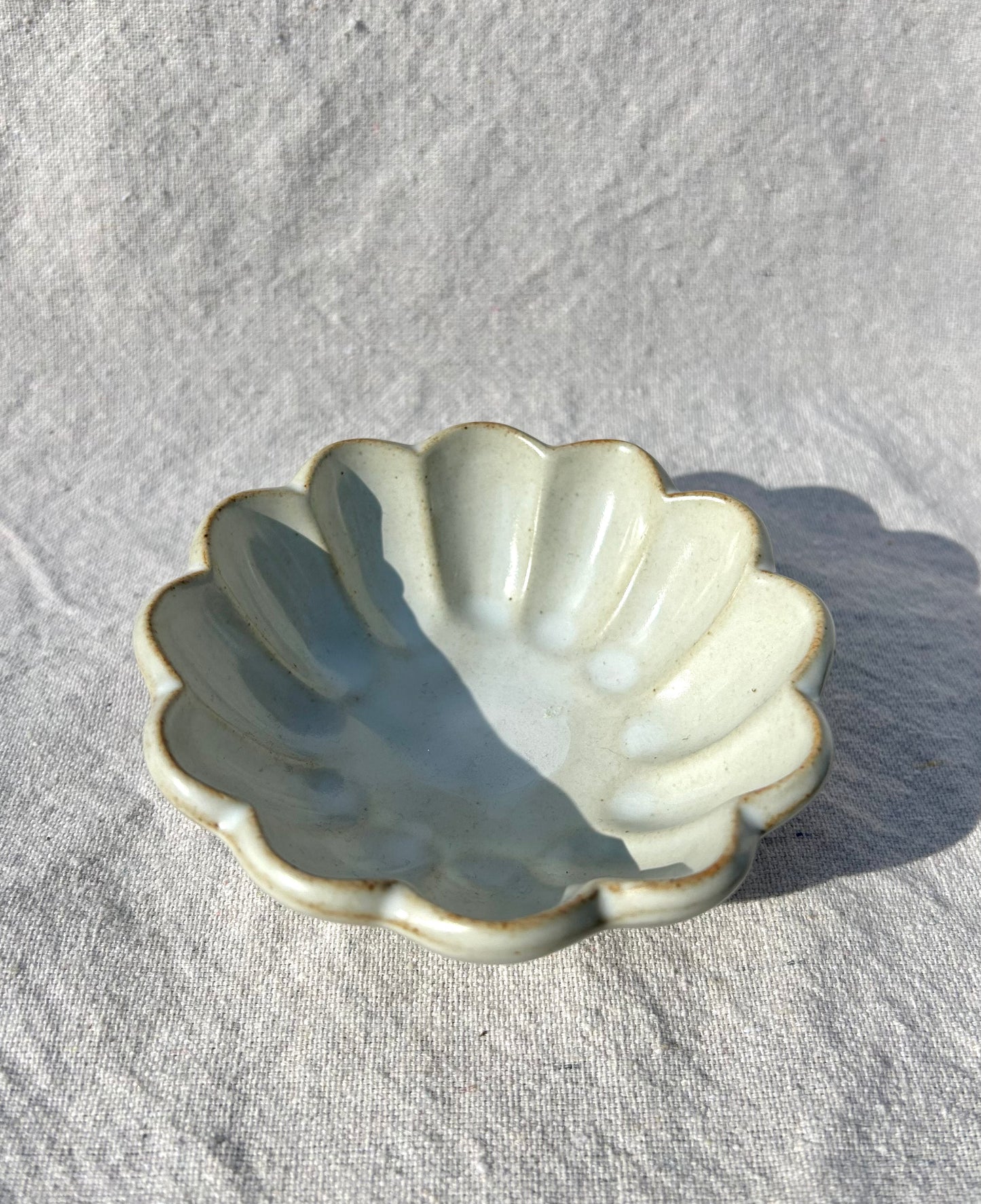 Large Footed Flower Ceramic Bowl