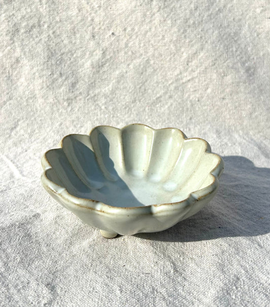 Large Footed Flower Ceramic Bowl