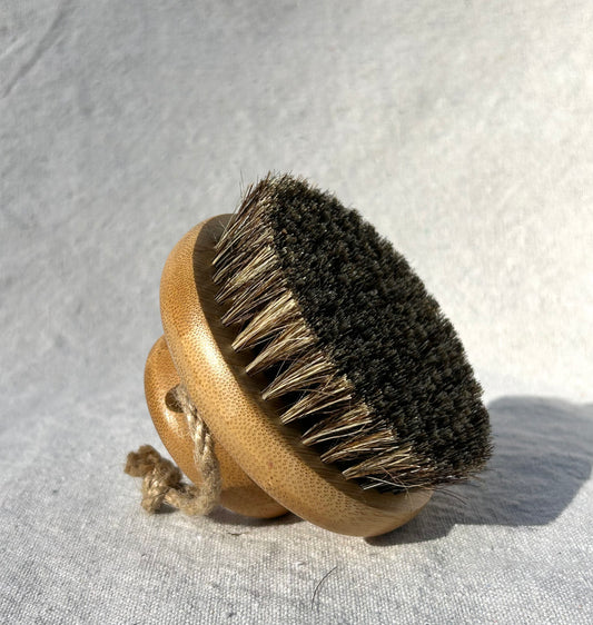 Round Bamboo Sisal Dry Brush